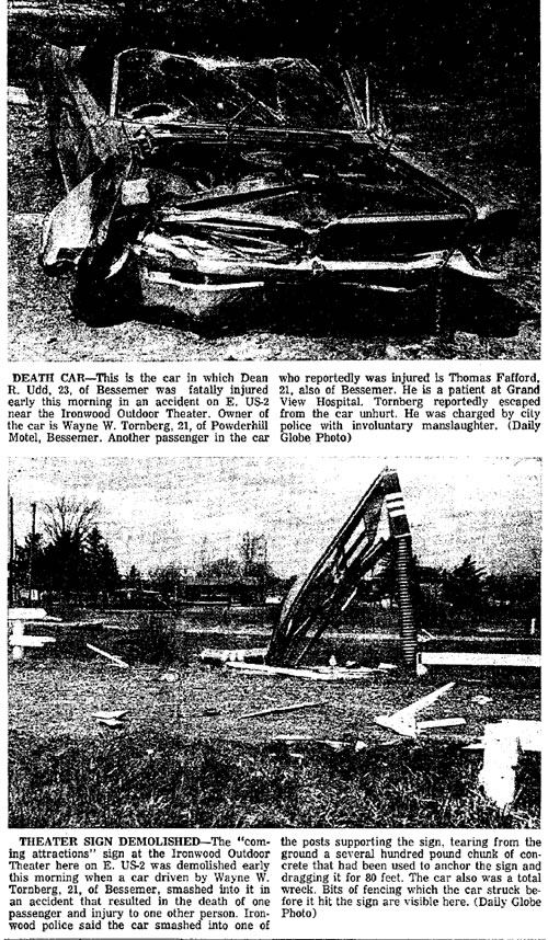 Ironwood Drive-In Theatre - Old Article From Ron Gross (newer photo)